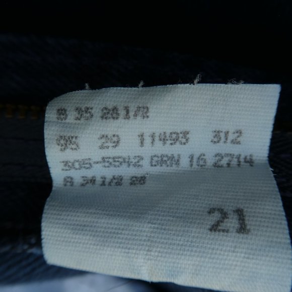 34x28 Vintage Lee Denim Jeans Mom Ultra High Waist Roomy Hip Dark Wash 18P - Picture 10 of 11